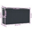 VIDAXL - vidaXL Abri de jardin mural Anthracite 118x288x178 cm Acier - vignette