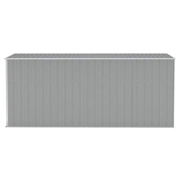 VIDAXL - vidaXL Abri de jardin mural Gris 118x382x178 cm Acier galvanisé - large