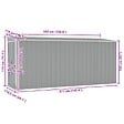 VIDAXL - vidaXL Abri de jardin mural Gris 118x382x178 cm Acier galvanisé - vignette