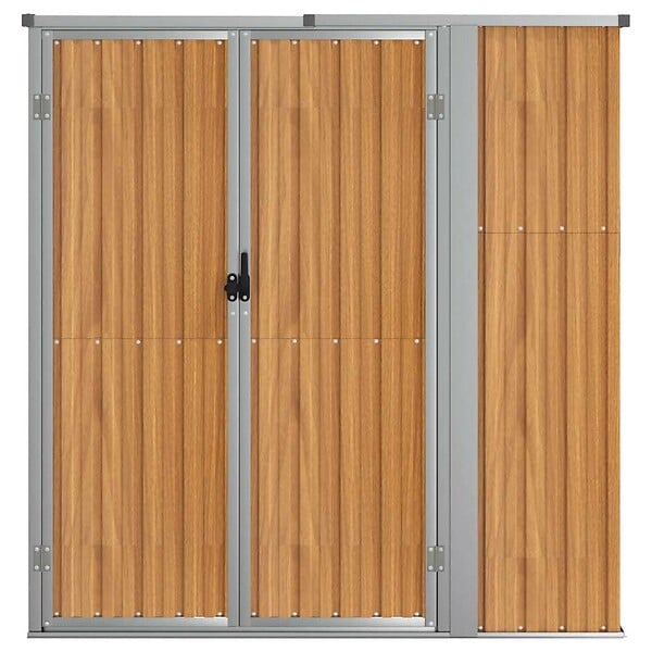 VIDAXL - vidaXL Abri à outils de jardin marron 161x89x161 cm acier galvanisé - large