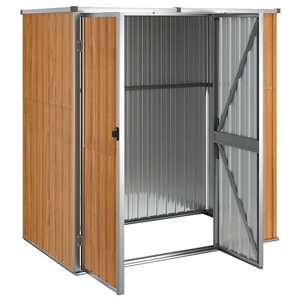 VIDAXL - vidaXL Abri à outils de jardin marron 161x89x161 cm acier galvanisé - large
