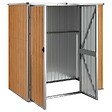 VIDAXL - vidaXL Abri à outils de jardin marron 161x89x161 cm acier galvanisé - vignette