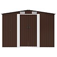 VIDAXL - vidaXL Abri de stockage pour jardin Marron 257x205x178 cm Acier - vignette