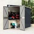 VIDAXL - vidaXL Abri de jardin mural Anthracite 118x194x178 cm Acier - vignette