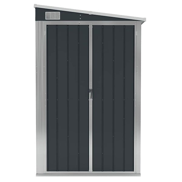 VIDAXL - vidaXL Abri de jardin mural Anthracite 118x194x178 cm Acier - large