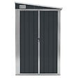 VIDAXL - vidaXL Abri de jardin mural Anthracite 118x194x178 cm Acier - vignette
