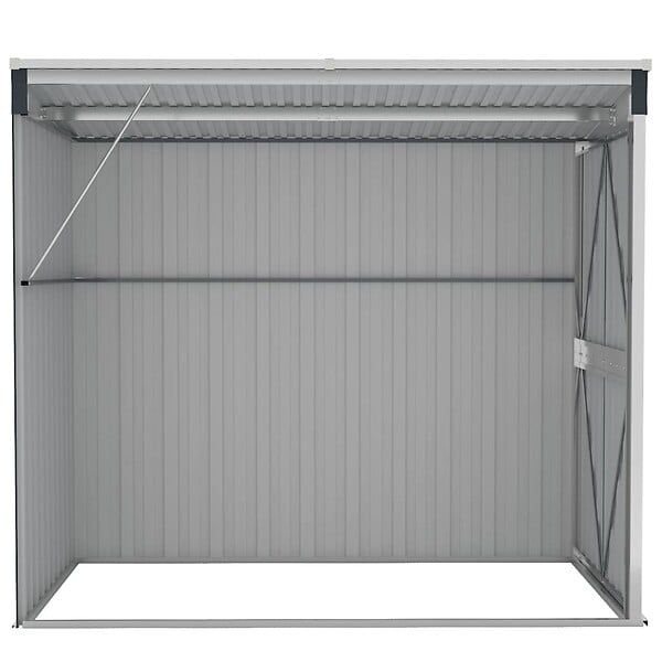 VIDAXL - vidaXL Abri de jardin mural Anthracite 118x194x178 cm Acier - large