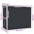 VIDAXL - vidaXL Abri de jardin mural Anthracite 118x194x178 cm Acier - vignette
