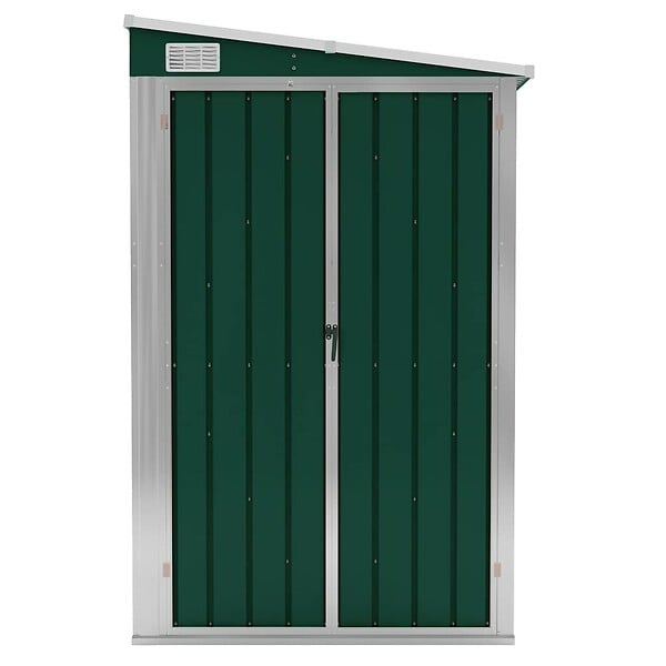 VIDAXL - vidaXL Abri de jardin mural Vert 118x382x178 cm Acier galvanisé - large