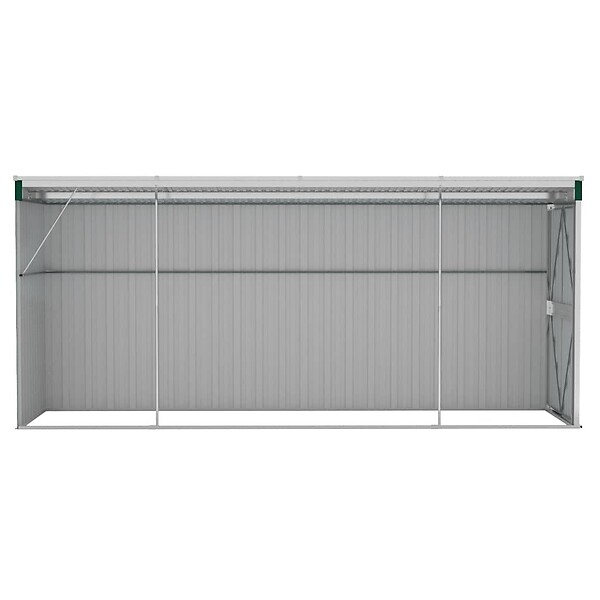 VIDAXL - vidaXL Abri de jardin mural Vert 118x382x178 cm Acier galvanisé - large