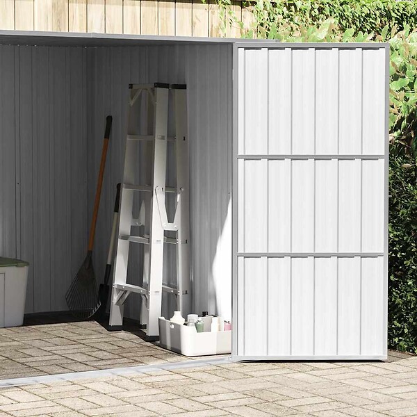 VIDAXL - vidaXL Abri de jardin Gris 195x198x159 cm Acier galvanisé - large