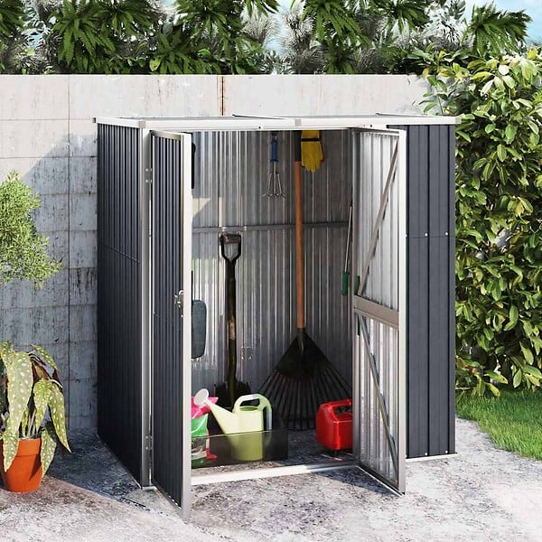 VIDAXL - vidaXL Abri à outils de jardin anthracite 161x89x161cm acier galvanisé - large