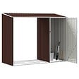 VIDAXL - vidaXL Abri à bois de jardin Marron 245x98x159 cm Acier galvanisé - vignette