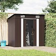 VIDAXL - vidaXL Abri de stockage pour jardin Marron 194x121x181 cm Acier - vignette