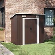 VIDAXL - vidaXL Abri de stockage pour jardin Marron 194x121x181 cm Acier - vignette