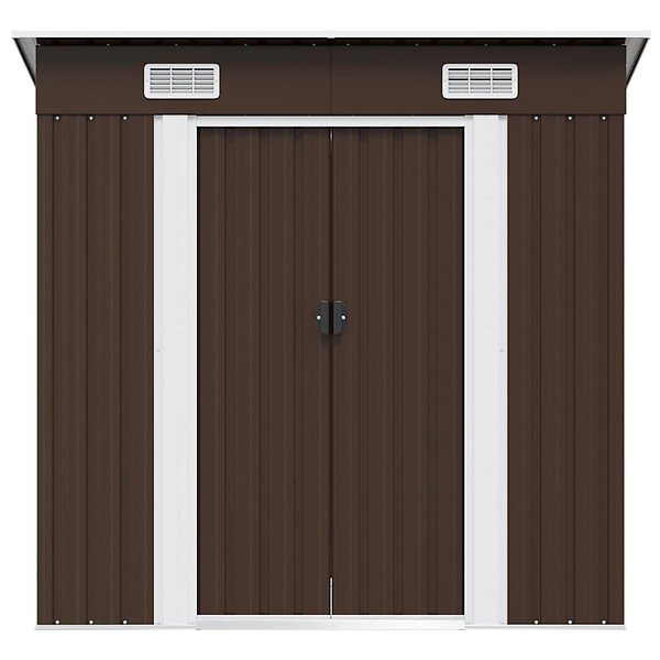 VIDAXL - vidaXL Abri de stockage pour jardin Marron 194x121x181 cm Acier - large