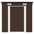 VIDAXL - vidaXL Abri de stockage pour jardin Marron 194x121x181 cm Acier - vignette