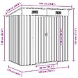 VIDAXL - vidaXL Abri de stockage pour jardin Marron 194x121x181 cm Acier - vignette