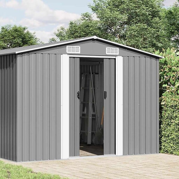 VIDAXL - vidaXL Abri de jardin 257x489x181 cm Métal Gris - large