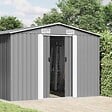 VIDAXL - vidaXL Abri de jardin 257x489x181 cm Métal Gris - vignette