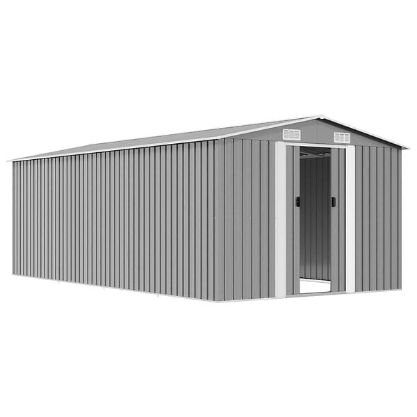 VIDAXL - vidaXL Abri de jardin 257x489x181 cm Métal Gris - large