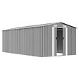 VIDAXL - vidaXL Abri de jardin 257x489x181 cm Métal Gris - vignette