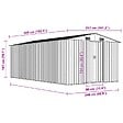 VIDAXL - vidaXL Abri de jardin 257x489x181 cm Métal Gris - vignette