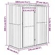 VIDAXL - vidaXL Abri de jardin Gris 180,5x97x209,5 cm Acier galvanisé - vignette