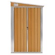 VIDAXL - vidaXL Abri de jardin mural Marron 118x382x178 cm Acier galvanisé - vignette