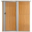 VIDAXL - vidaXL Abri de jardin 180,5x97x209,5 cm acier galvanisé aspect bois - vignette
