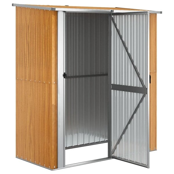 VIDAXL - vidaXL Abri de jardin 180,5x97x209,5 cm acier galvanisé aspect bois - large