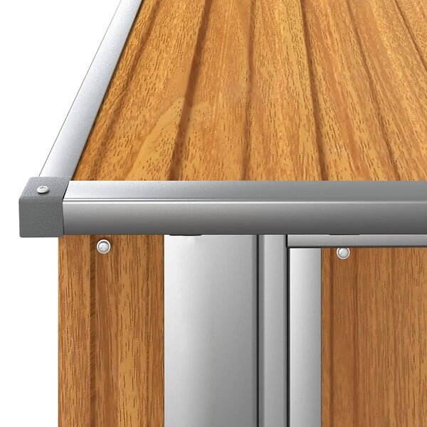 VIDAXL - vidaXL Abri de jardin 180,5x97x209,5 cm acier galvanisé aspect bois - large