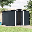 VIDAXL - vidaXL Abri de stockage pour jardin Anthracite Acier 257x205x178 cm - vignette