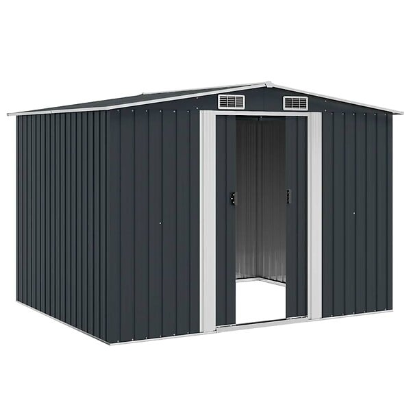VIDAXL - vidaXL Abri de stockage pour jardin Anthracite Acier 257x205x178 cm - large