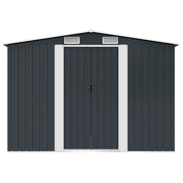 VIDAXL - vidaXL Abri de stockage pour jardin Anthracite Acier 257x205x178 cm - large