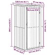 VIDAXL - vidaXL Abri de jardin Gris 118,5x97x209,5 cm Acier galvanisé - vignette