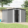 VIDAXL - vidaXL Abri de stockage pour jardin métal gris 257x205x178 cm - vignette