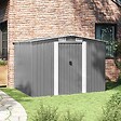 VIDAXL - vidaXL Abri de stockage pour jardin métal gris 257x205x178 cm - vignette