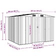 VIDAXL - vidaXL Abri de stockage pour jardin métal gris 257x205x178 cm - vignette