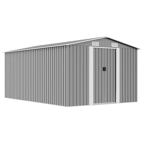 VIDAXL - vidaXL Abri de jardin 257x392x181 cm Métal Gris - large