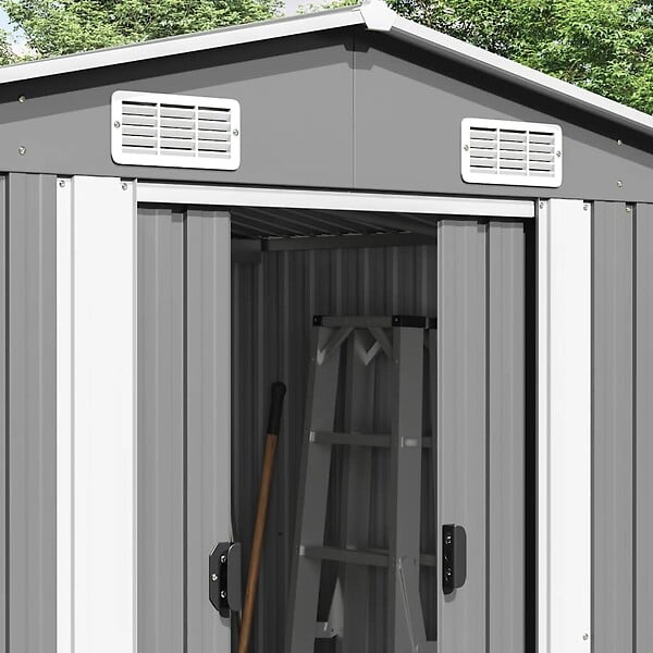 VIDAXL - vidaXL Abri de jardin 257x392x181 cm Métal Gris - large