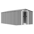 VIDAXL - vidaXL Abri de jardin 257x392x181 cm Métal Gris - vignette