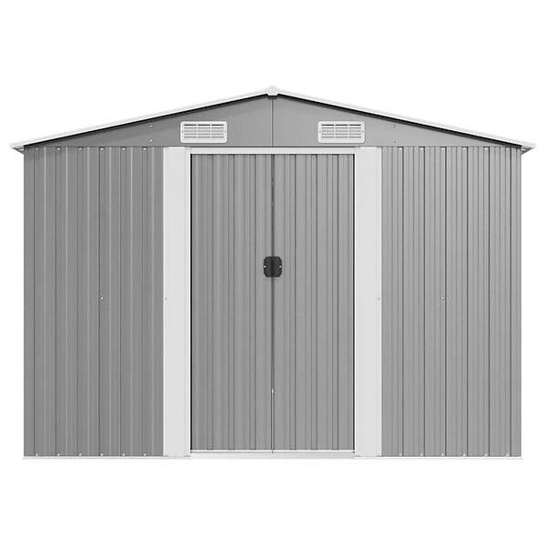 VIDAXL - vidaXL Abri de jardin 257x392x181 cm Métal Gris - large