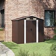 VIDAXL - vidaXL Abri de stockage pour jardin Marron 204x132x186 cm Acier - vignette