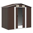 VIDAXL - vidaXL Abri de stockage pour jardin Marron 204x132x186 cm Acier - vignette