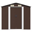 VIDAXL - vidaXL Abri de stockage pour jardin Marron 204x132x186 cm Acier - vignette