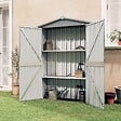 VIDAXL - vidaXL Abri de jardin Gris 116x45x175 cm Acier galvanisé - vignette