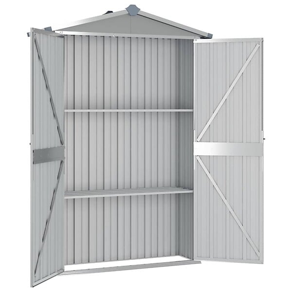 VIDAXL - vidaXL Abri de jardin Gris 116x45x175 cm Acier galvanisé - large