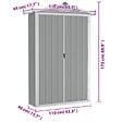 VIDAXL - vidaXL Abri de jardin Gris 116x45x175 cm Acier galvanisé - vignette