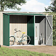 VIDAXL - vidaXL Abri à bois de jardin Vert 245x98x159 cm Acier galvanisé - vignette